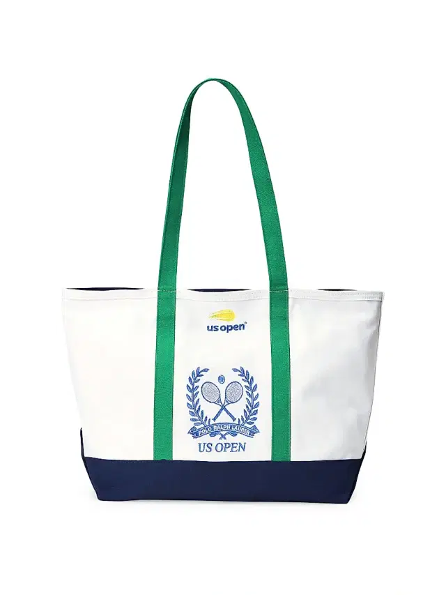 Polo Ralph Lauren Men's Logo-Embroidered Colorblocked Canvas Tote Bag - Cream Green Multi