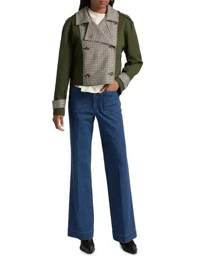 Tanya Taylor Women's Walton Gingham Cotton Double-Breasted Jacket - Army Check Multi | Thumbnail 2 Tanya Taylor Women's Walton Gingham Cotton Double-Breasted Jacket - Army Check Multi | Thumbnail 2