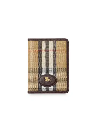 Burberry Women's Check Bifold Passport Case | Thumbnail 1 Burberry Women's Check Bifold Passport Case | Thumbnail 1
