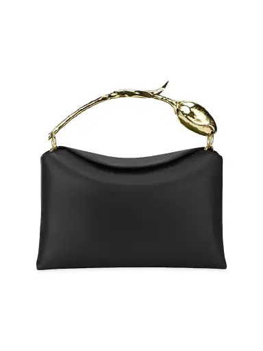 Erdem Women's Bloom Medium Leather Top Handle Bag - Black | Thumbnail 1 Erdem Women's Bloom Medium Leather Top Handle Bag - Black | Thumbnail 1