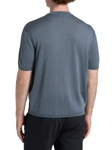 Emporio Armani Men's Wool-Silk Short-Sleeve Crewneck Sweater | Thumbnail 5 Emporio Armani Men's Wool-Silk Short-Sleeve Crewneck Sweater | Thumbnail 5