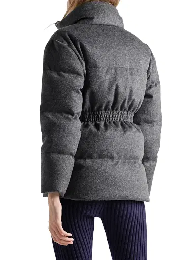 Prada Women's Loden Down Jacket - Grey - Size 4 | Thumbnail 3