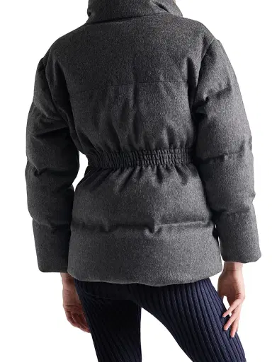 Prada Women's Loden Down Jacket - Grey - Size 4 | Thumbnail 4