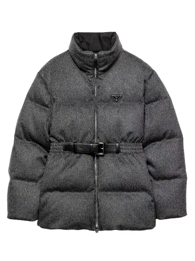 Prada Women's Loden Down Jacket - Grey - Size 4 | Thumbnail 1