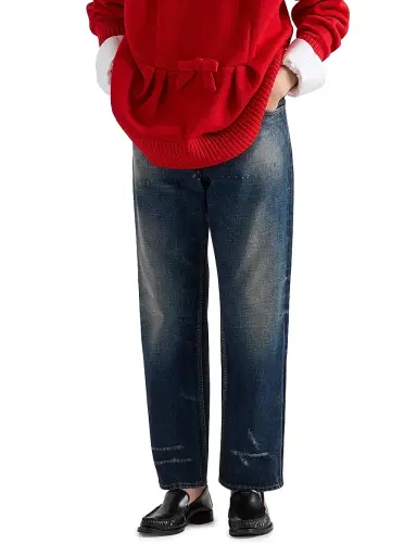 Prada Women's Five-Pocket Washed Denim Jeans - Blue | Thumbnail 2