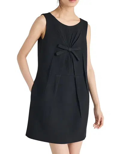 Prada Women's Natté Fabric Mini Dress - Black | Thumbnail 3
