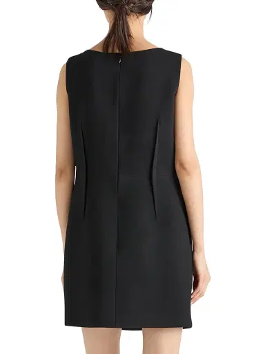 Prada Women's Natté Fabric Mini Dress - Black | Thumbnail 4
