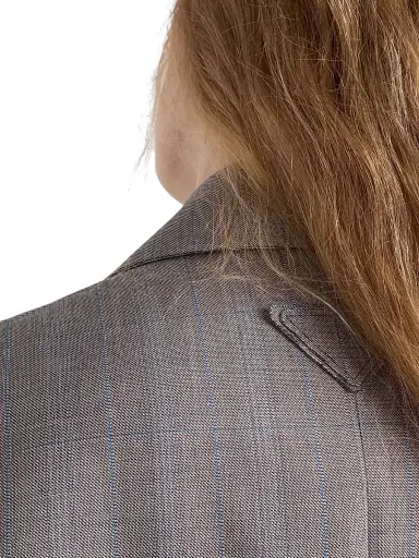 Prada Women's Single-Breasted Checked Grisaille Jacket - Grey - Size 6 | Thumbnail 6 Prada Women's Single-Breasted Checked Grisaille Jacket - Grey - Size 6 | Thumbnail 6