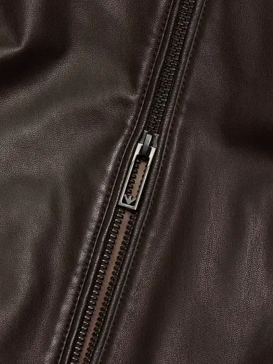 Emporio Armani Men's Leather Bomber Jacket | Thumbnail 7