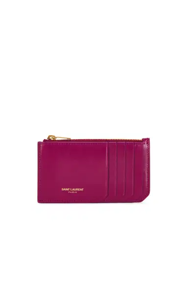 Saint Laurent Zipped Fragments Credit Card Case | Thumbnail 1 Saint Laurent Zipped Fragments Credit Card Case | Thumbnail 1