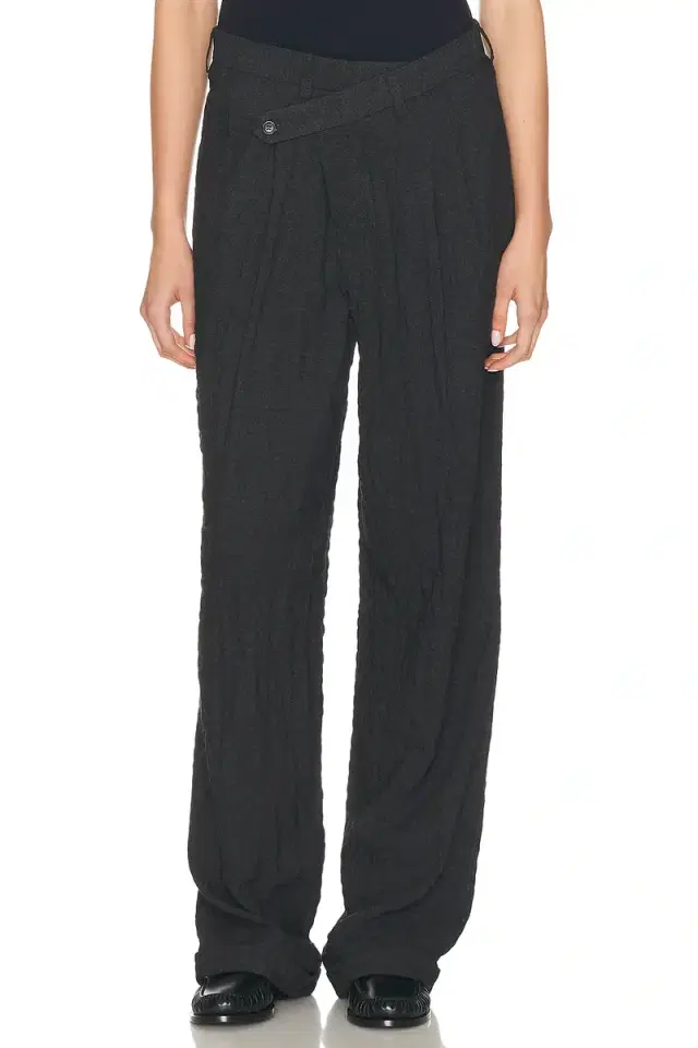 R13 Triple Pleat Crossover Trouser