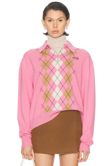 Miu Miu Polo Sweater | Thumbnail 1 Miu Miu Polo Sweater | Thumbnail 1