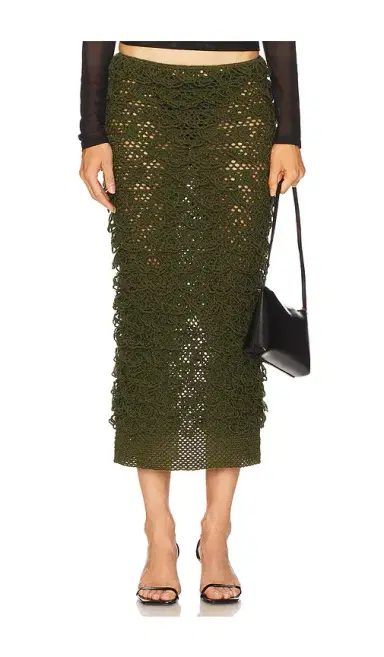 nastyamasha Crochet Floral Midi Skirt | Thumbnail 1