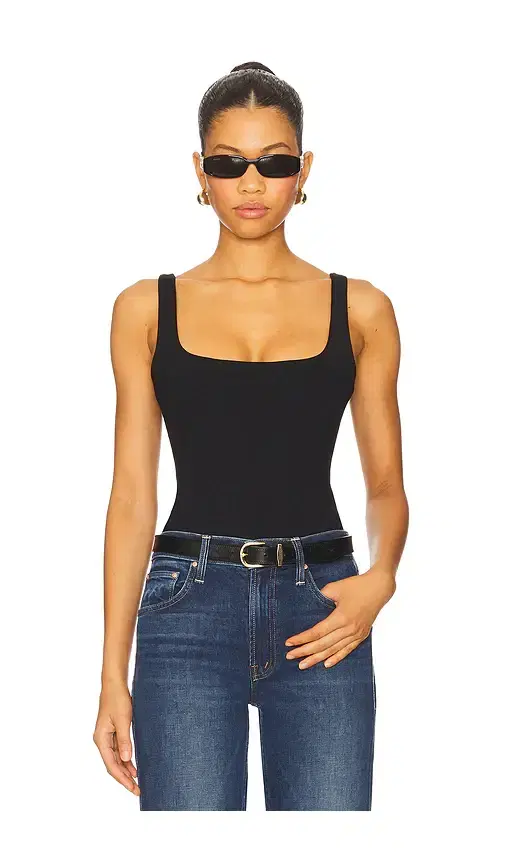 Susana Monaco Essential Low Back Tank Thong Back Bodysuit