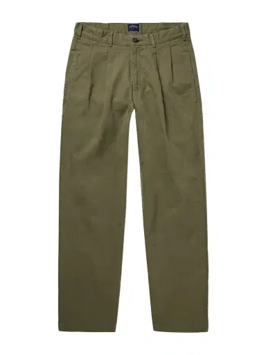 Noah Straight-Leg Pleated Herringbone Cotton Trousers - Men | Thumbnail 1