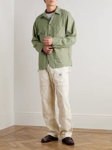 KAPITAL Gibson Striped Linen and Cotton-Blend Overshirt - Men | Thumbnail 2 KAPITAL Gibson Striped Linen and Cotton-Blend Overshirt - Men | Thumbnail 2