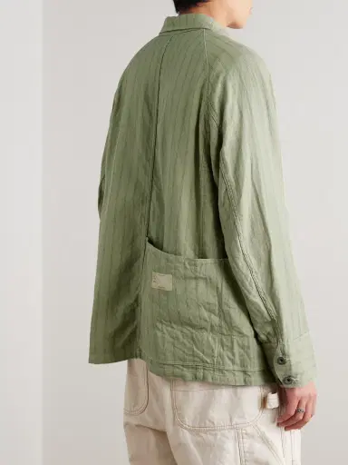 KAPITAL Gibson Striped Linen and Cotton-Blend Overshirt - Men | Thumbnail 3 KAPITAL Gibson Striped Linen and Cotton-Blend Overshirt - Men | Thumbnail 3
