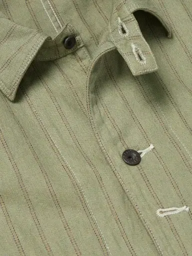 KAPITAL Gibson Striped Linen and Cotton-Blend Overshirt - Men | Thumbnail 4 KAPITAL Gibson Striped Linen and Cotton-Blend Overshirt - Men | Thumbnail 4