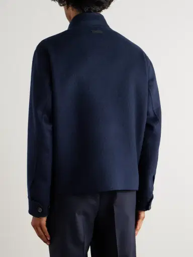 Lardini Brushed Wool and Cashmere-Blend Bomber Jacket - Men | Thumbnail 4 Lardini Brushed Wool and Cashmere-Blend Bomber Jacket - Men | Thumbnail 4