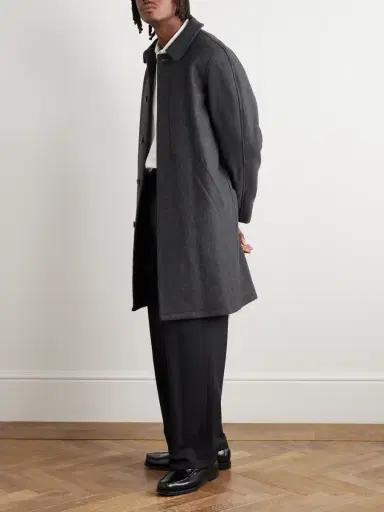 A.P.C. Auster Brushed Wool-Blend Coat - Men | Thumbnail 2 A.P.C. Auster Brushed Wool-Blend Coat - Men | Thumbnail 2