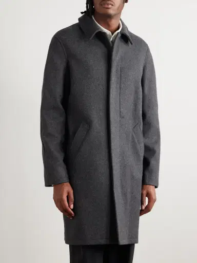 A.P.C. Auster Brushed Wool-Blend Coat - Men | Thumbnail 3 A.P.C. Auster Brushed Wool-Blend Coat - Men | Thumbnail 3