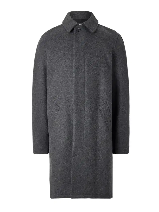 Auster Brushed Wool-Blend Coat - Men