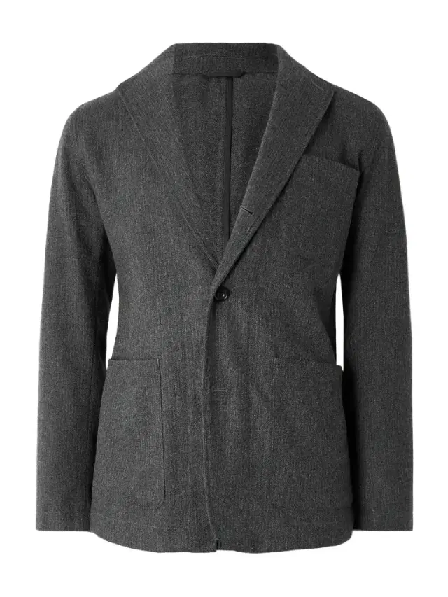 Hartford Jonny Recycled Wool-Blend Flannel Blazer - Men