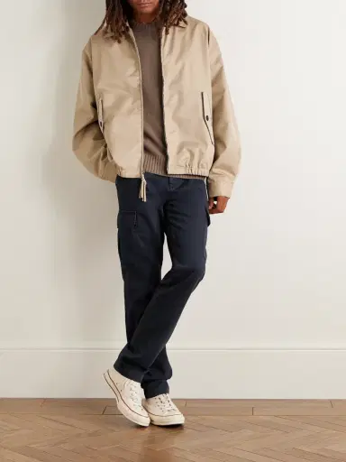 MR P. Samuel Slim-Fit Straight-Leg Organic Cotton-Twill Cargo Trousers - Men | Thumbnail 2