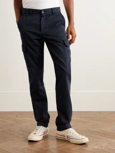 MR P. Samuel Slim-Fit Straight-Leg Organic Cotton-Twill Cargo Trousers - Men | Thumbnail 3