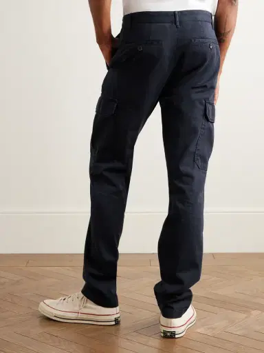 MR P. Samuel Slim-Fit Straight-Leg Organic Cotton-Twill Cargo Trousers - Men | Thumbnail 4