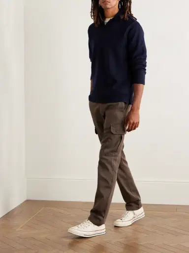 MR P. Samuel Slim-Fit Straight-Leg Organic Cotton-Twill Cargo Trousers - Men | Thumbnail 2