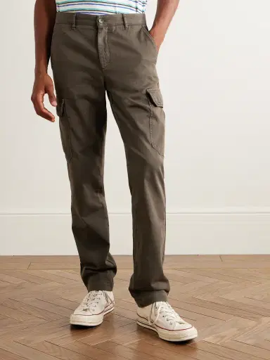 MR P. Samuel Slim-Fit Straight-Leg Organic Cotton-Twill Cargo Trousers - Men | Thumbnail 3