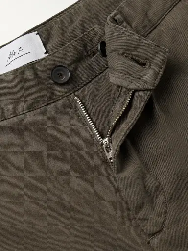 MR P. Samuel Slim-Fit Straight-Leg Organic Cotton-Twill Cargo Trousers - Men | Thumbnail 6