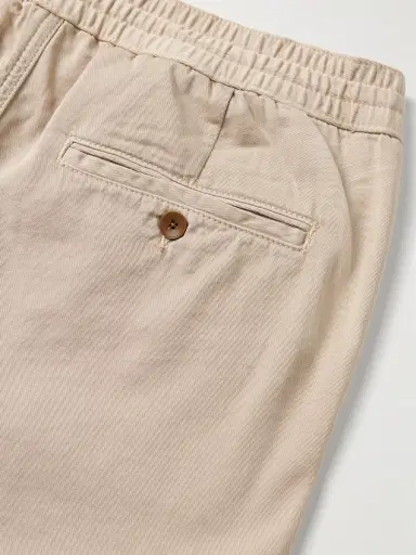 MR P. Edward Straight-Leg Organic Cotton-Twill Drawstring Trousers - Men | Thumbnail 5
