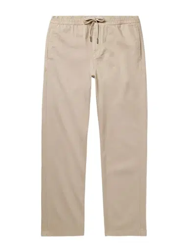 MR P. Edward Straight-Leg Organic Cotton-Twill Drawstring Trousers - Men | Thumbnail 1