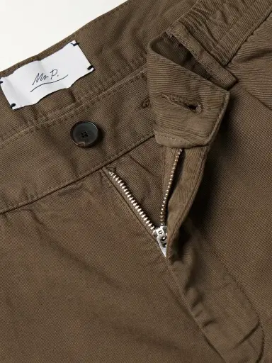 MR P. James Pleated Tapered Organic Cotton-Twill Trousers - Men | Thumbnail 6 MR P. James Pleated Tapered Organic Cotton-Twill Trousers - Men | Thumbnail 6