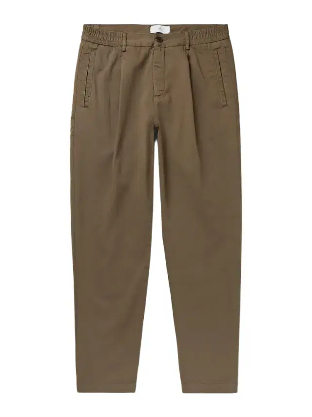 MR P. James Pleated Tapered Organic Cotton-Twill Trousers - Men
