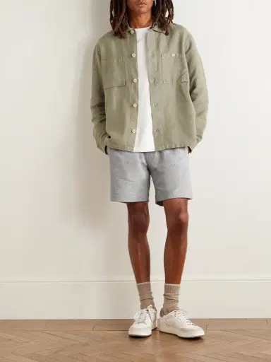MR P. Straight-Leg Organic Cotton-Jersey Drawstring Shorts - Men | Thumbnail 2