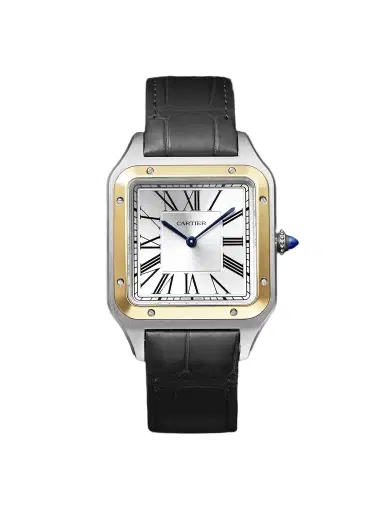 Cartier Santos-Dumont Extra-Large Hand-Wound 18-Karat Gold and Stainless Steel Watch, Ref. W2SA0034 - Men | Thumbnail 1 Cartier Santos-Dumont Extra-Large Hand-Wound 18-Karat Gold and Stainless Steel Watch, Ref. W2SA0034 - Men | Thumbnail 1