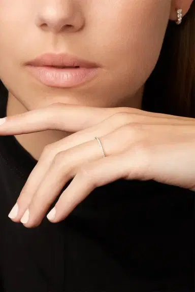 Melissa Kaye Sadie Eternity Band - Yellow Gold - 1mm | Thumbnail 2