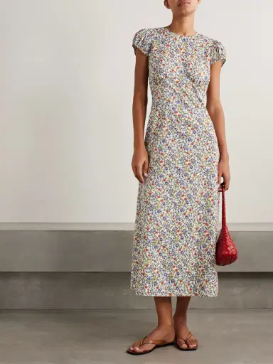 DÔEN Rhodia Floral-print Organic Cotton-voile Midi Dress | Thumbnail 2