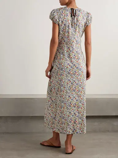 DÔEN Rhodia Floral-print Organic Cotton-voile Midi Dress | Thumbnail 3