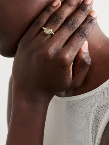 David Yurman Dy Mercer® 18-karat Gold Prasiolite Ring | Thumbnail 2