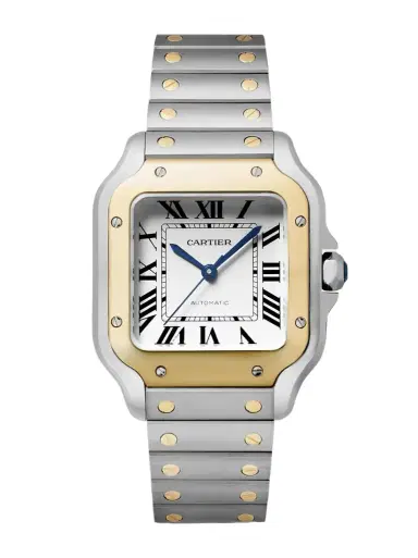 Cartier Santos De Automatic Stainless Steel And 18-karat Gold Watch | Thumbnail 1 Cartier Santos De Automatic Stainless Steel And 18-karat Gold Watch | Thumbnail 1