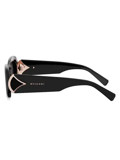 BVLGARI Women's Diva's Dream 50MM Oval Sunglasses - Shiny Black Smoke | Thumbnail 3