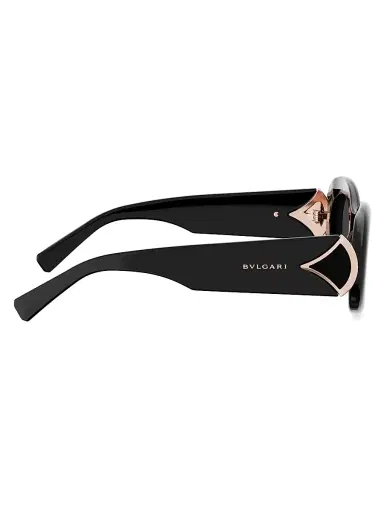 BVLGARI Women's Diva's Dream 50MM Oval Sunglasses - Shiny Black Smoke | Thumbnail 7