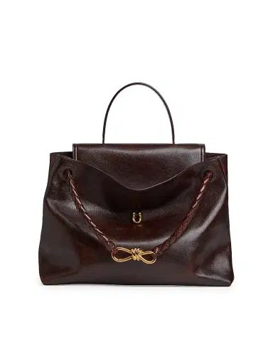 Bottega Veneta Women's Ciao Ciao Medium Top Handle Bag - Dark Mahogany | Thumbnail 3 Bottega Veneta Women's Ciao Ciao Medium Top Handle Bag - Dark Mahogany | Thumbnail 3