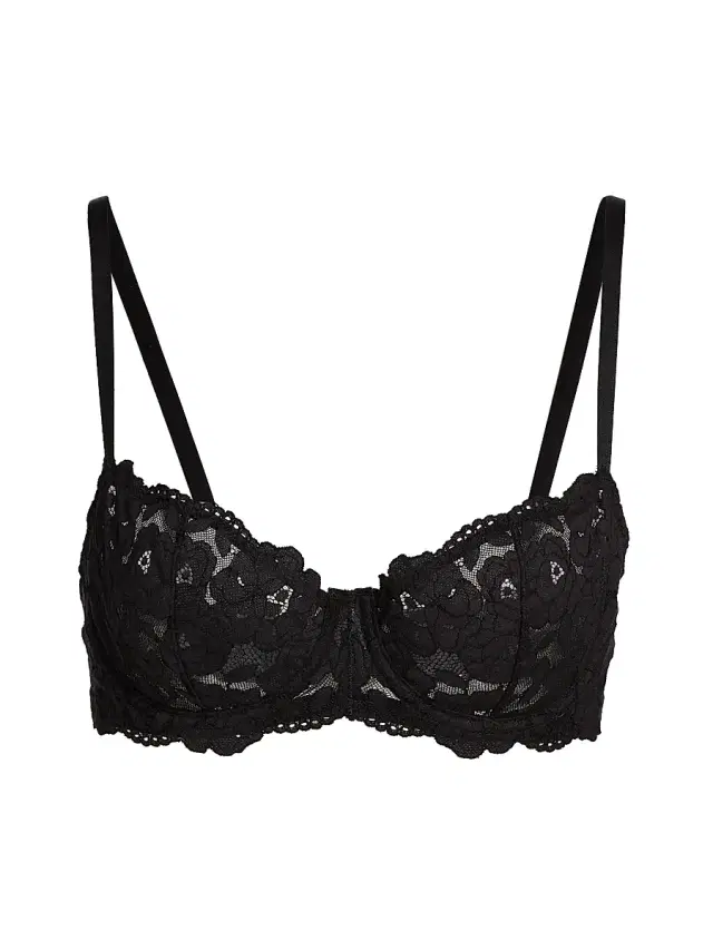 Women's Romanza Lace Balconette Bra - Black
