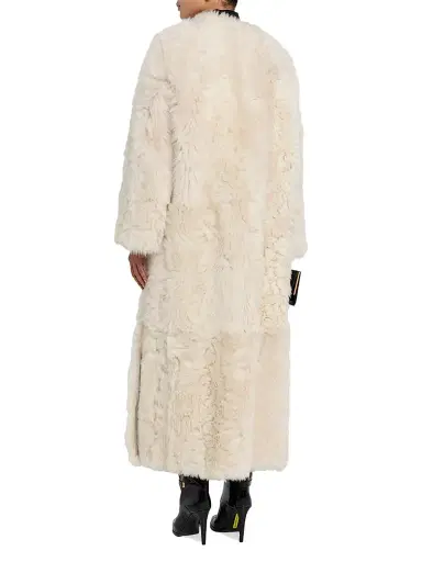 Yves Salomon Women's Reversible Shearling Coat - Meringue - Size 10 | Thumbnail 4 Yves Salomon Women's Reversible Shearling Coat - Meringue - Size 10 | Thumbnail 4