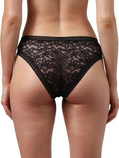 Wolford Women's Graphic Lace Hipster Brief - Black | Thumbnail 5